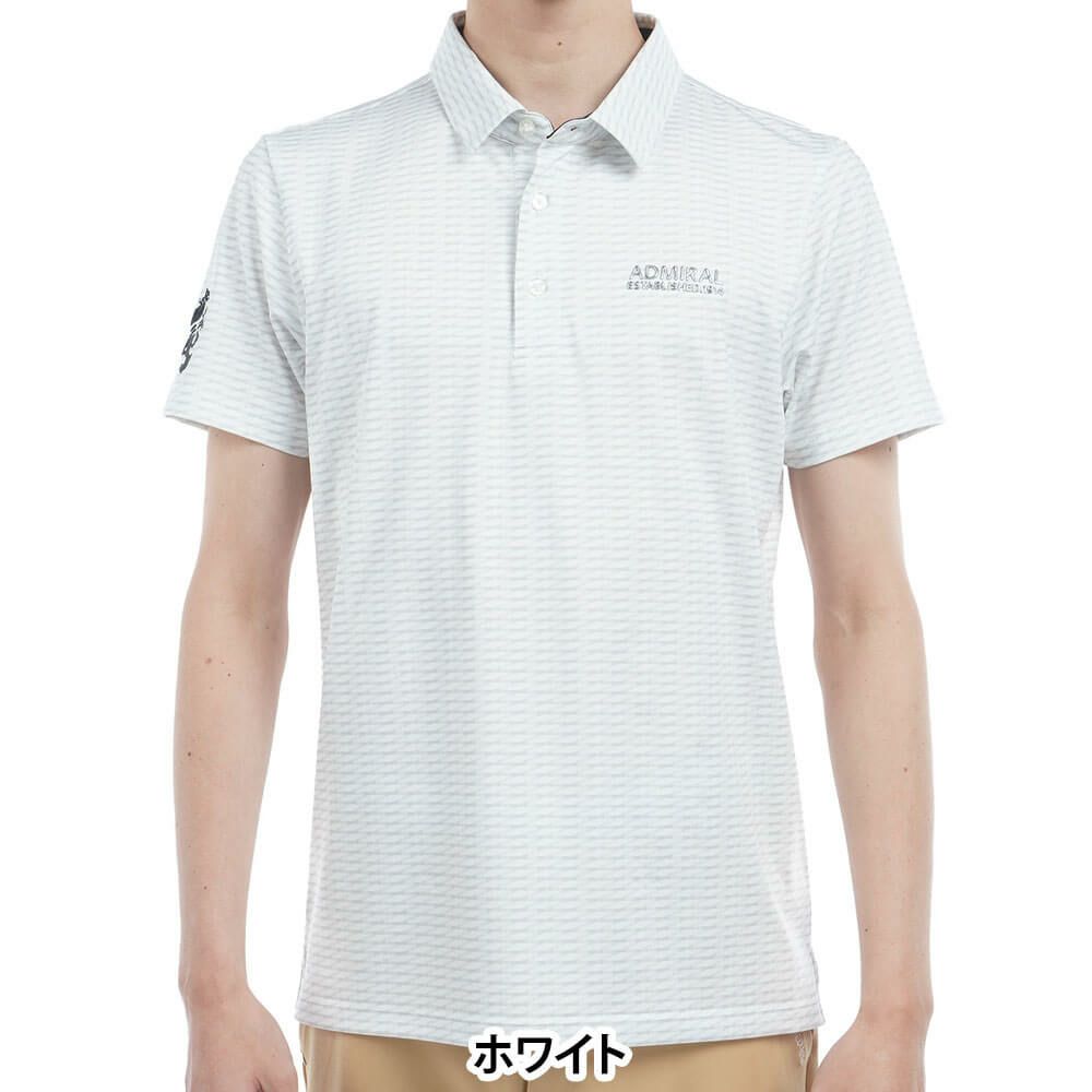アドミラル Admiral　メンズ 小紋柄 プリント 半袖 ポロシャツ ADMA515　2025年モデル 詳細2