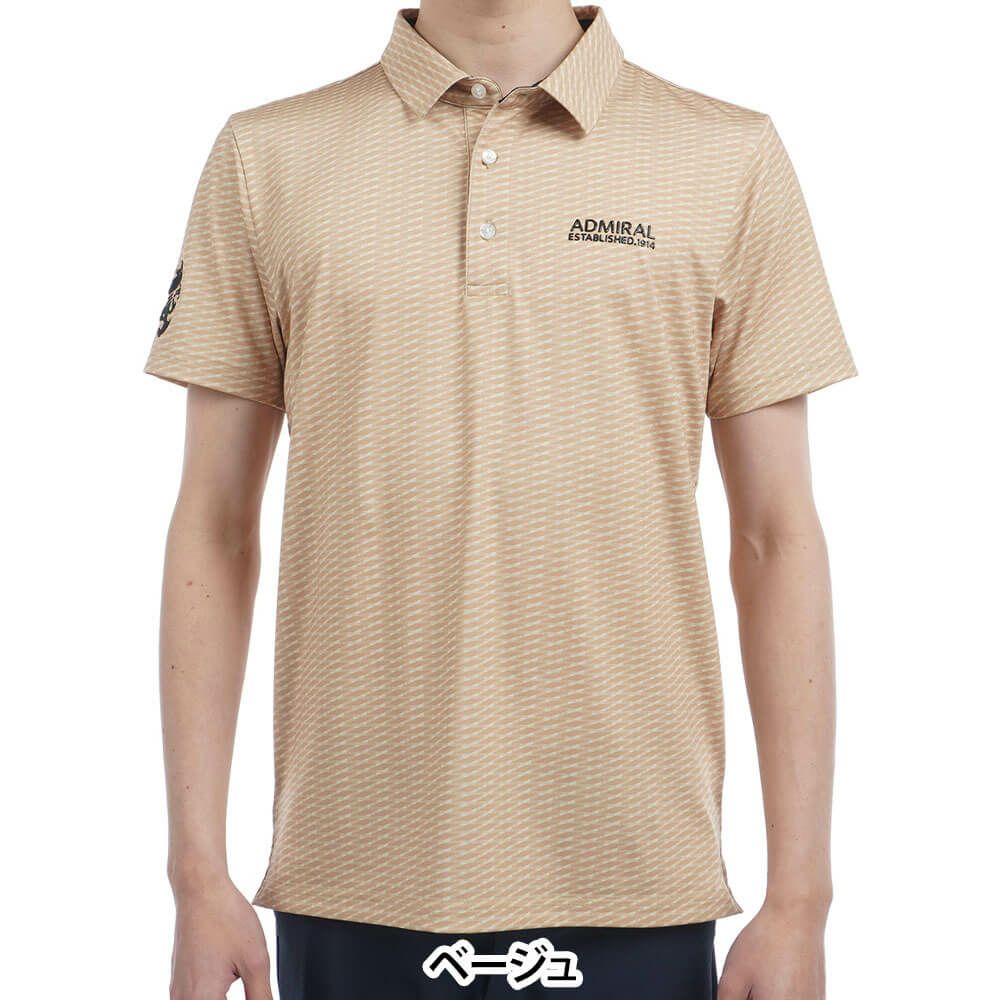 アドミラル Admiral　メンズ 小紋柄 プリント 半袖 ポロシャツ ADMA515　2025年モデル 詳細8