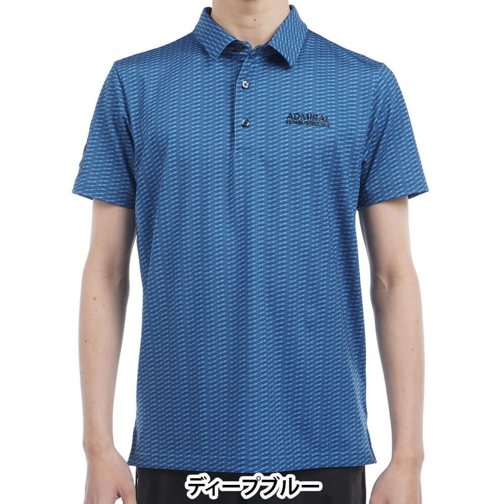 アドミラル Admiral　メンズ 小紋柄 プリント 半袖 ポロシャツ ADMA515　2025年モデル 詳細14