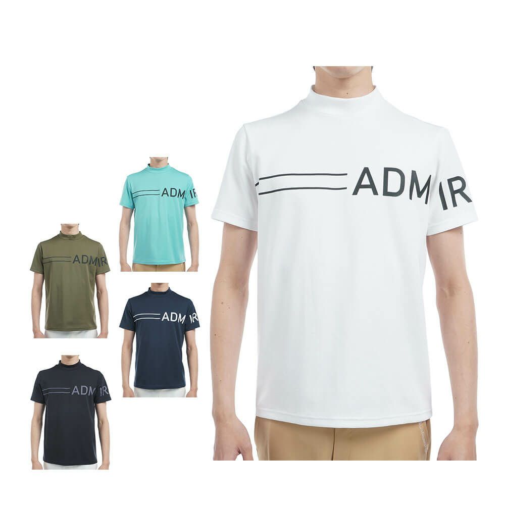 アドミラル Admiral　メンズ CARAT ビッグロゴ 半袖 モックネックシャツ ADMA518　2025年モデル