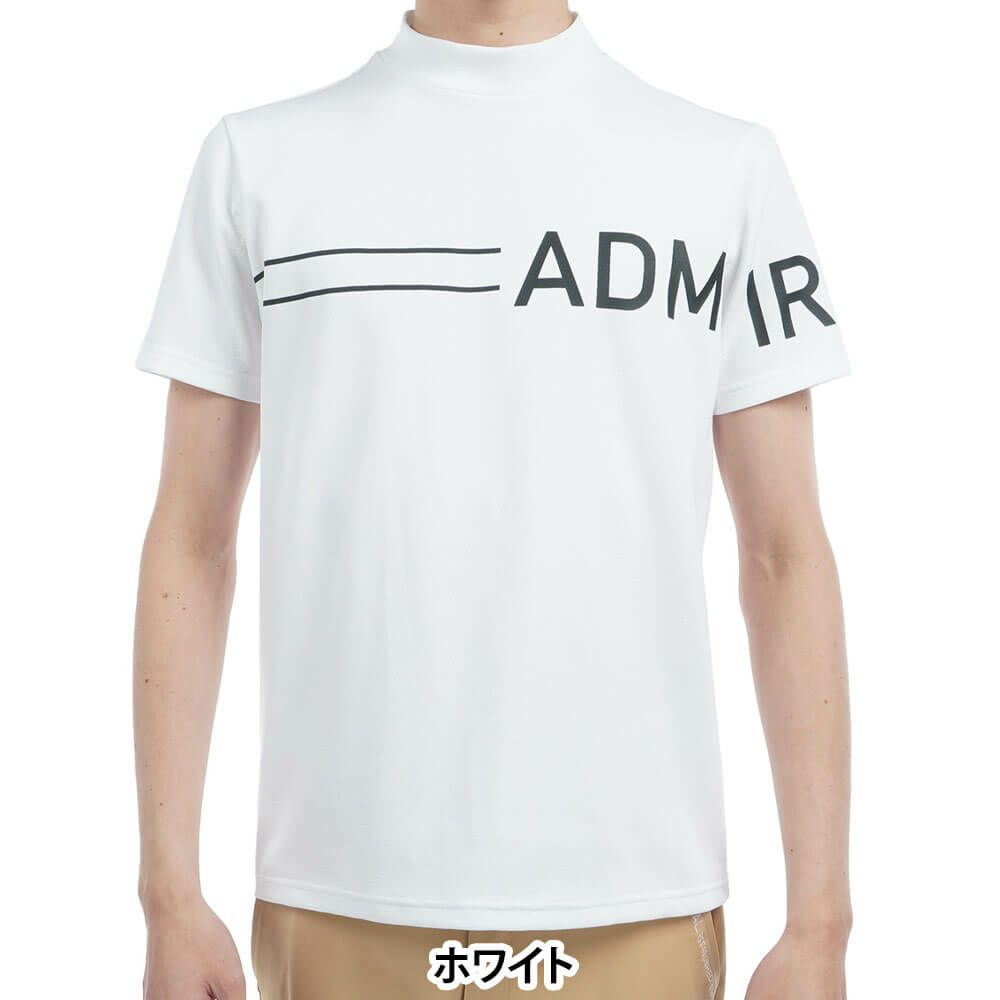 アドミラル Admiral　メンズ CARAT ビッグロゴ 半袖 モックネックシャツ ADMA518　2025年モデル 詳細2