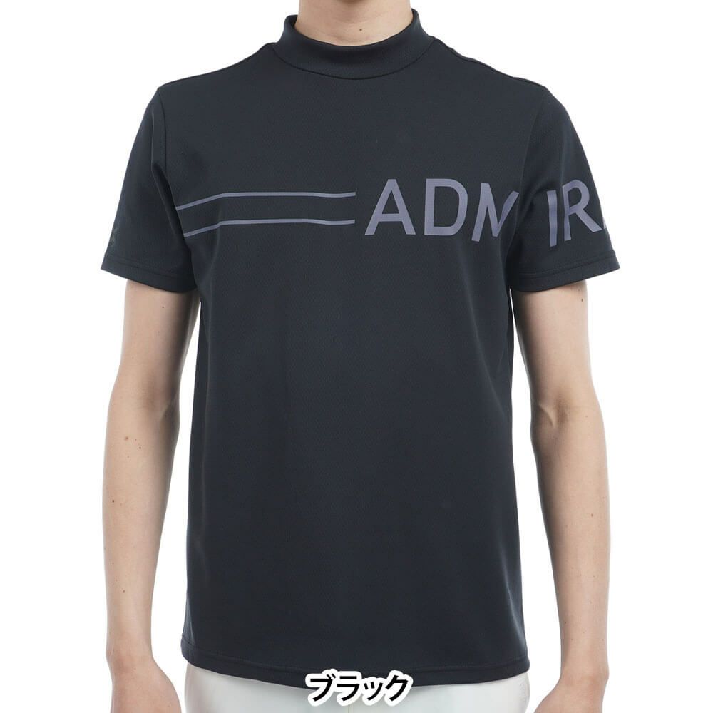 アドミラル Admiral　メンズ CARAT ビッグロゴ 半袖 モックネックシャツ ADMA518　2025年モデル 詳細5
