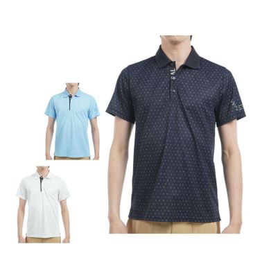 アドミラル Admiral　メンズ モノグラムプリント スパッシー 半袖 ポロシャツ ADMA526　2025年モデル
