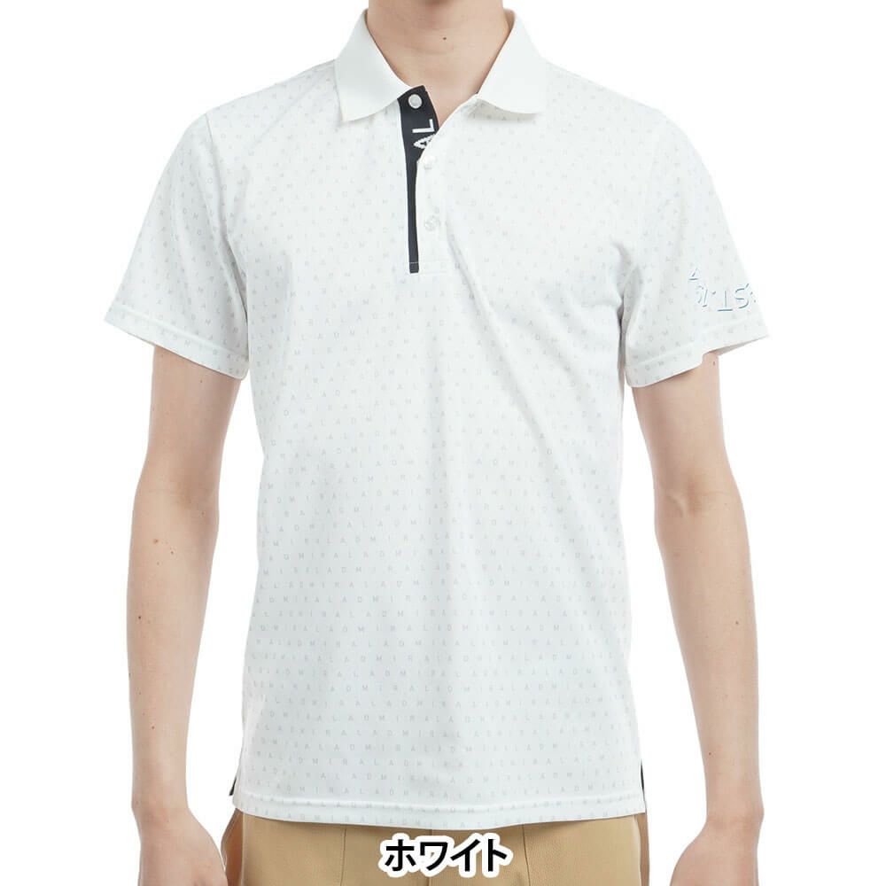 アドミラル Admiral　メンズ モノグラムプリント スパッシー 半袖 ポロシャツ ADMA526　2025年モデル 詳細2