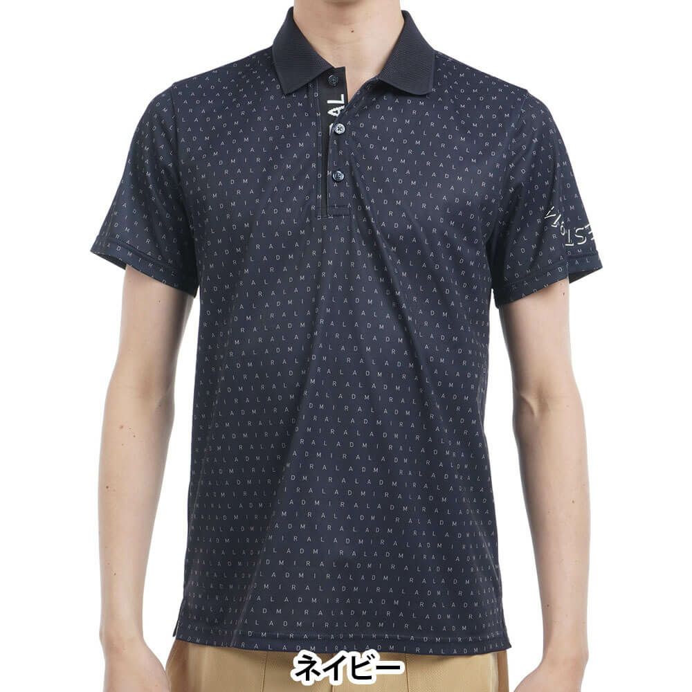アドミラル Admiral　メンズ モノグラムプリント スパッシー 半袖 ポロシャツ ADMA526　2025年モデル 詳細5