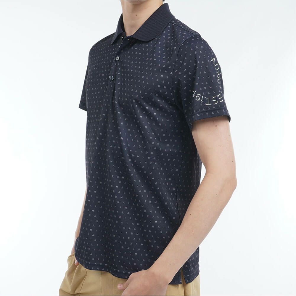 アドミラル Admiral　メンズ モノグラムプリント スパッシー 半袖 ポロシャツ ADMA526　2025年モデル 詳細7