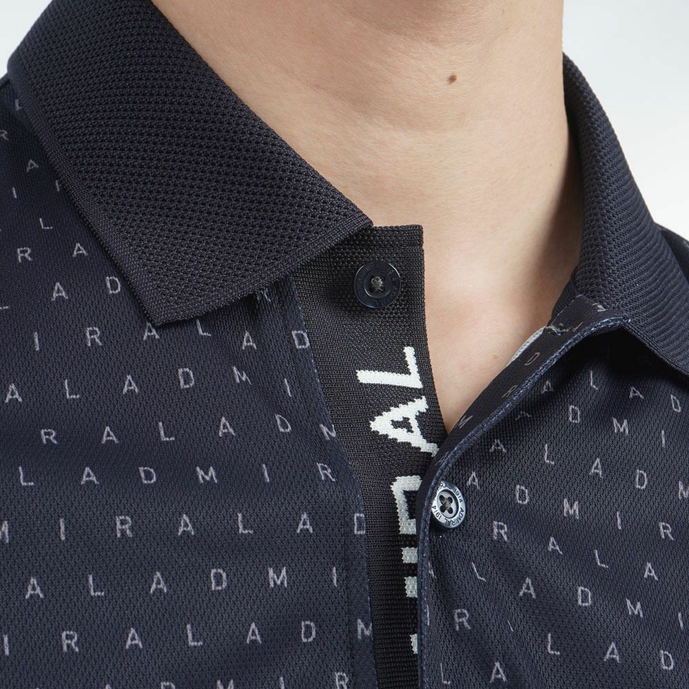 アドミラル Admiral　メンズ モノグラムプリント スパッシー 半袖 ポロシャツ ADMA526　2025年モデル 詳細8