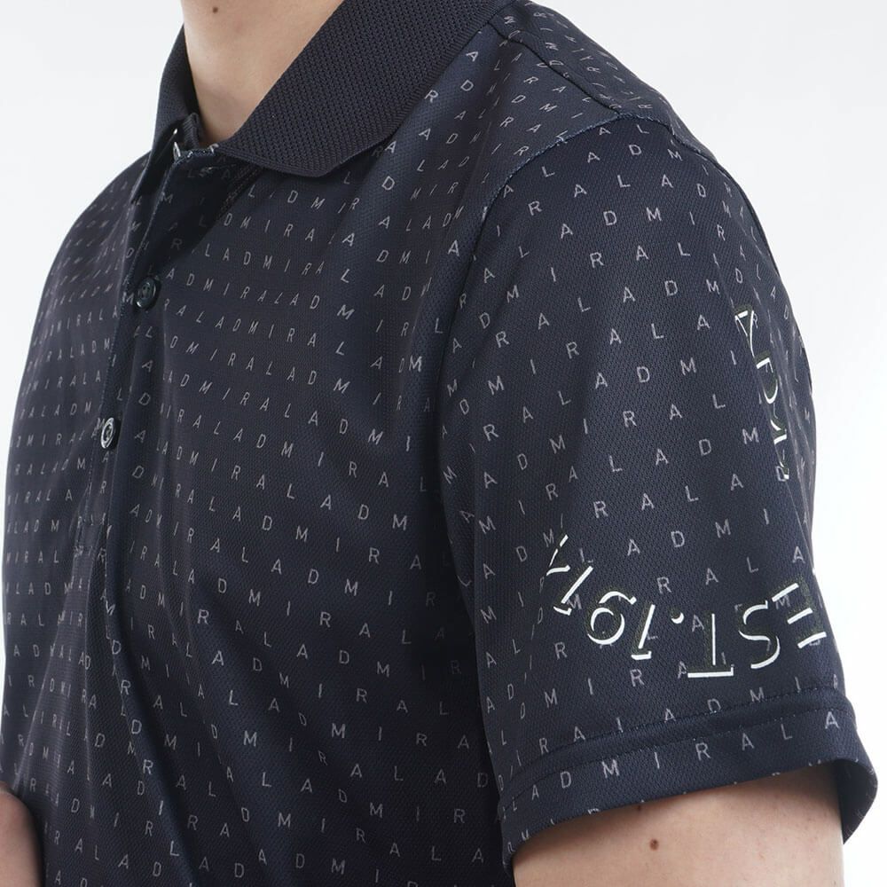 アドミラル Admiral　メンズ モノグラムプリント スパッシー 半袖 ポロシャツ ADMA526　2025年モデル 詳細9