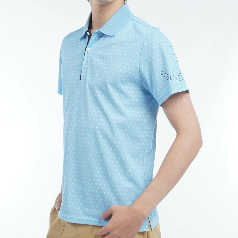 アドミラル Admiral　メンズ モノグラムプリント スパッシー 半袖 ポロシャツ ADMA526　2025年モデル 詳細14