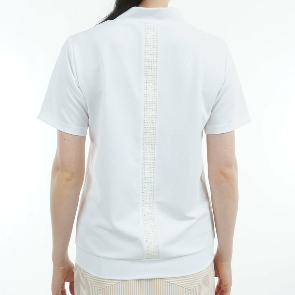 アドミラル Admiral　レディース ミニワッフル エンボスロゴ 半袖 モックネックシャツ ADLA506　2025年モデル 詳細3