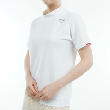 アドミラル Admiral　レディース ミニワッフル エンボスロゴ 半袖 モックネックシャツ ADLA506　2025年モデル 詳細4