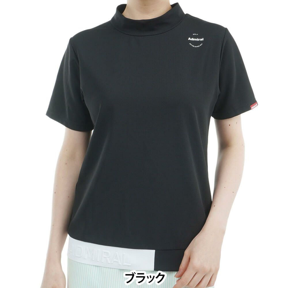 アドミラル Admiral　レディース ミニワッフル エンボスロゴ 半袖 モックネックシャツ ADLA506　2025年モデル 詳細5