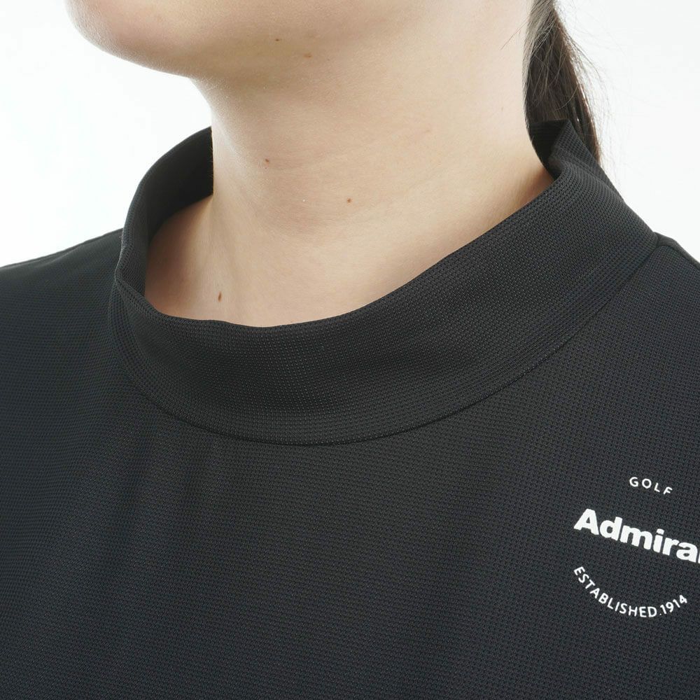 アドミラル Admiral　レディース ミニワッフル エンボスロゴ 半袖 モックネックシャツ ADLA506　2025年モデル 詳細8