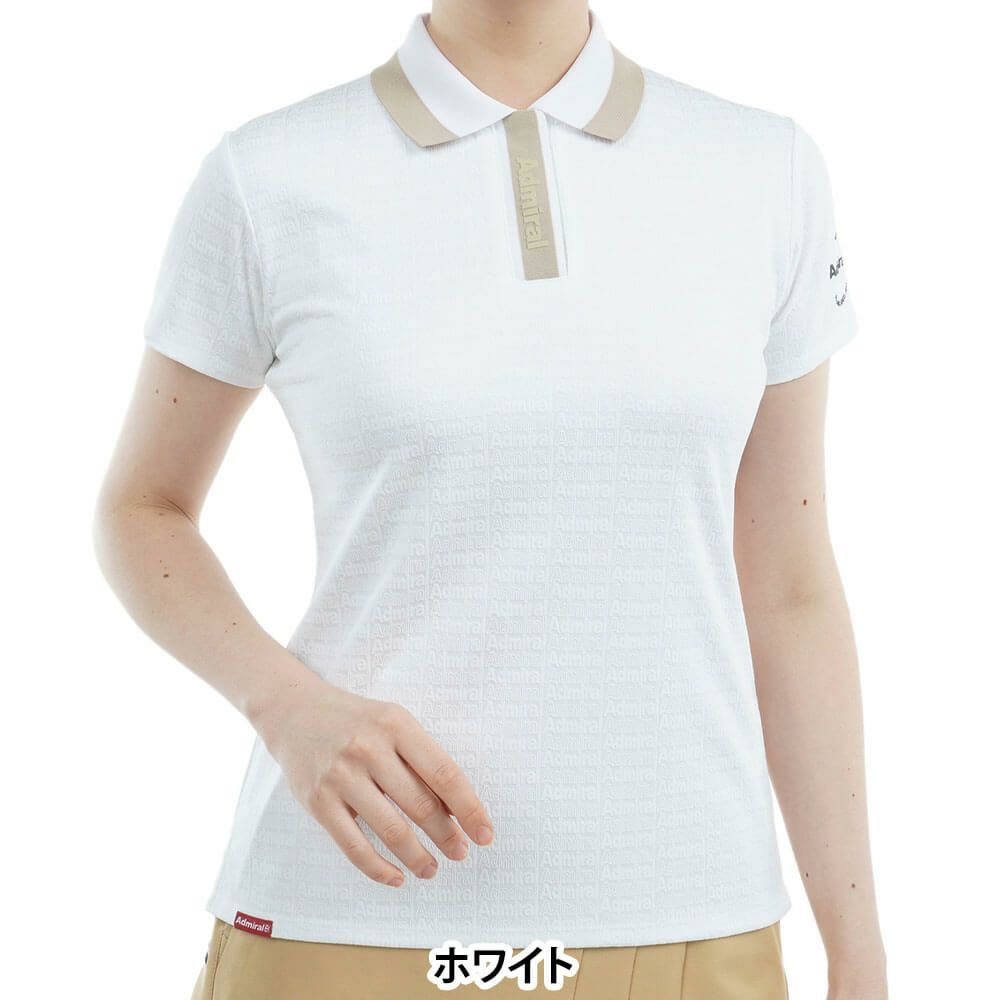 アドミラル Admiral　レディース ロゴジャガード 半袖 ポロシャツ ADLA508　2025年モデル 詳細2