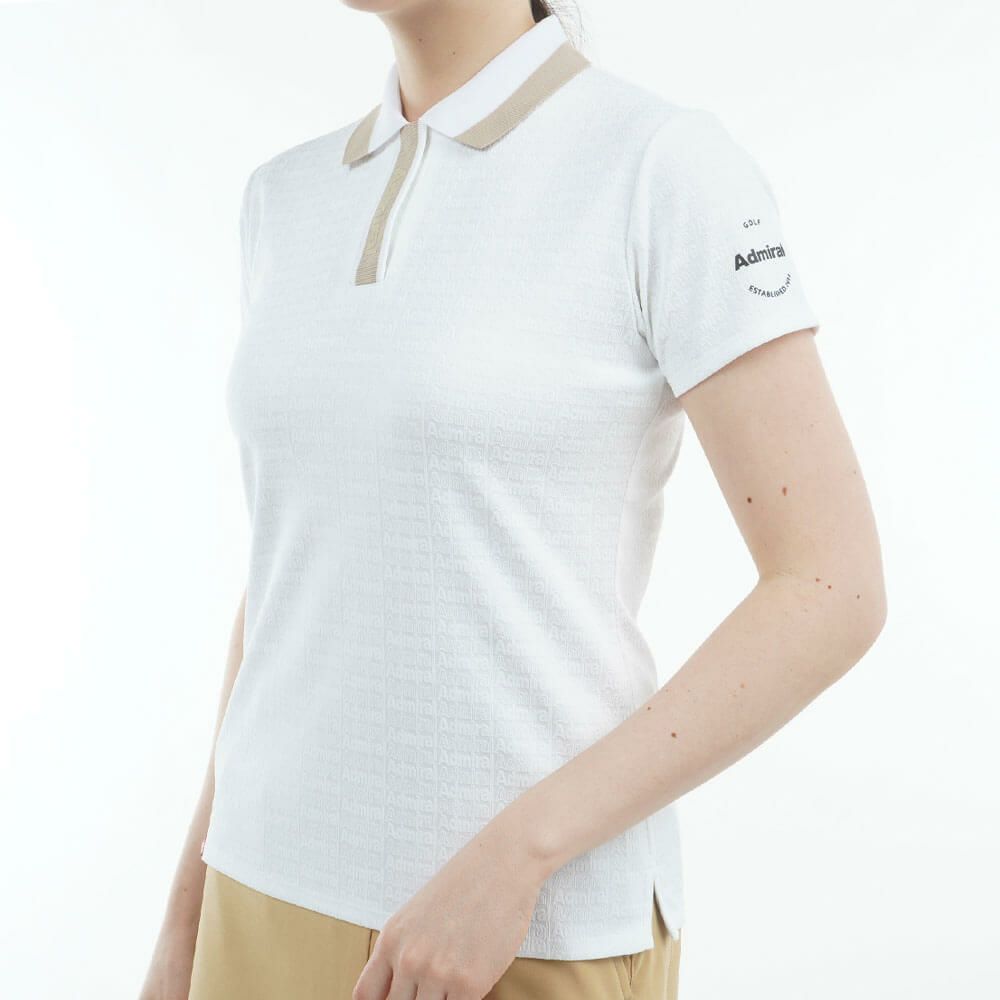 アドミラル Admiral　レディース ロゴジャガード 半袖 ポロシャツ ADLA508　2025年モデル 詳細4