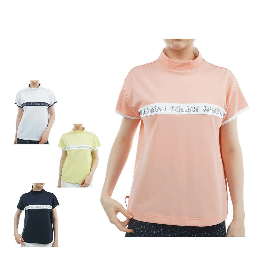 アドミラル Admiral　レディース ドロストヘム カノコ 半袖 モックネックシャツ ADLA527　2025年モデル