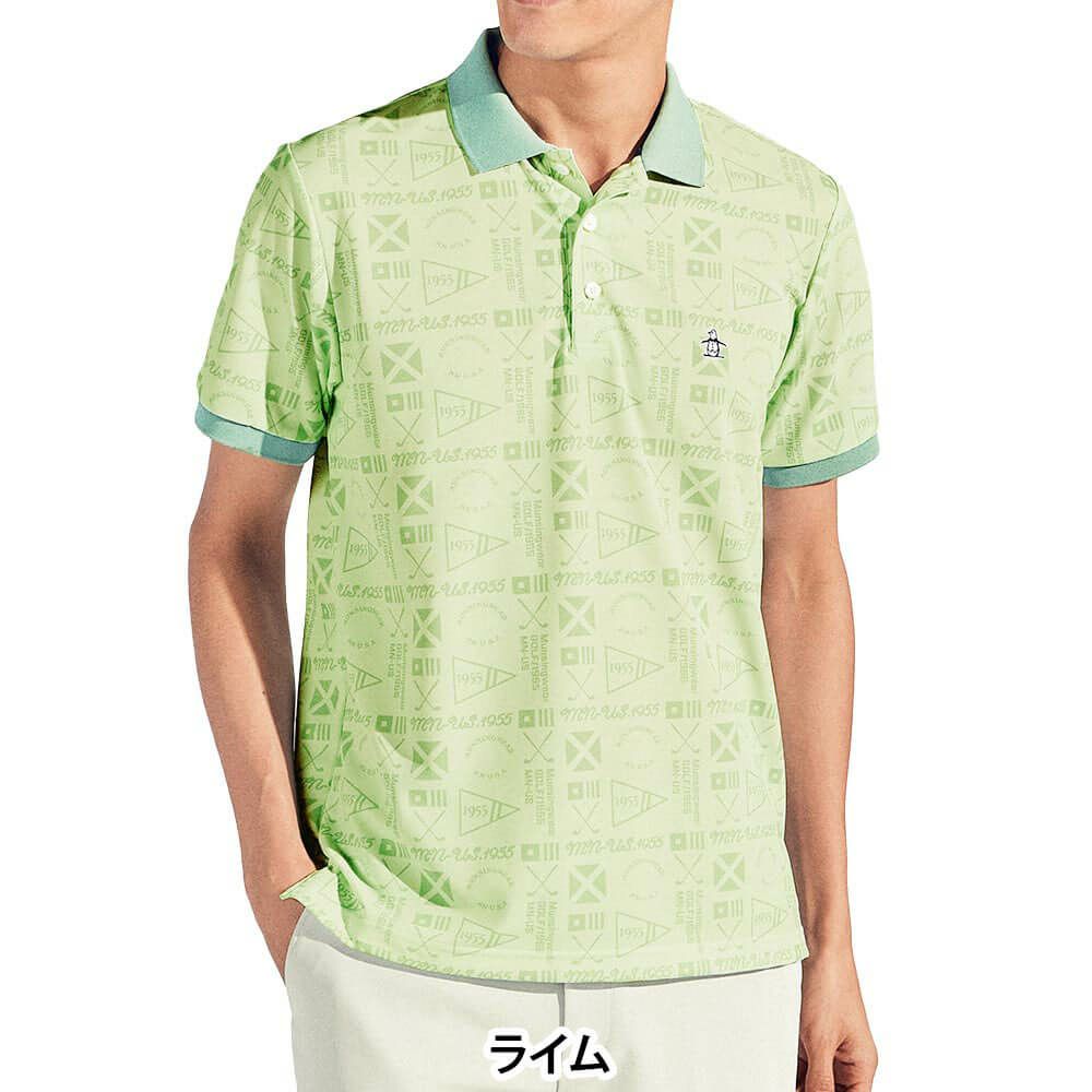 マンシングウェア Munsingwear　メンズ サンスクリーン グラフィック総柄プリント 半袖 ポロシャツ MG5SHS40M　2025年モデル 詳細2