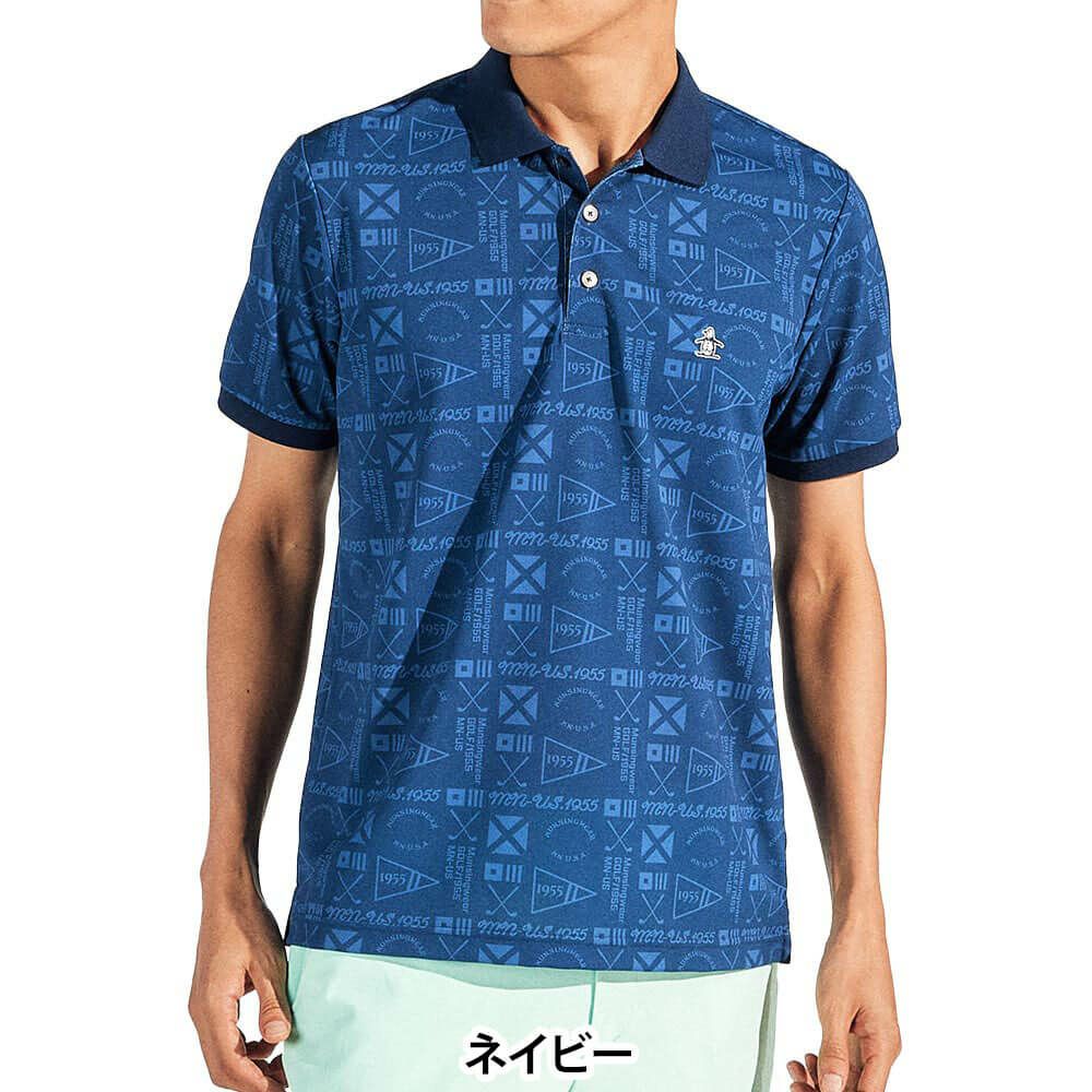 マンシングウェア Munsingwear　メンズ サンスクリーン グラフィック総柄プリント 半袖 ポロシャツ MG5SHS40M　2025年モデル 詳細3