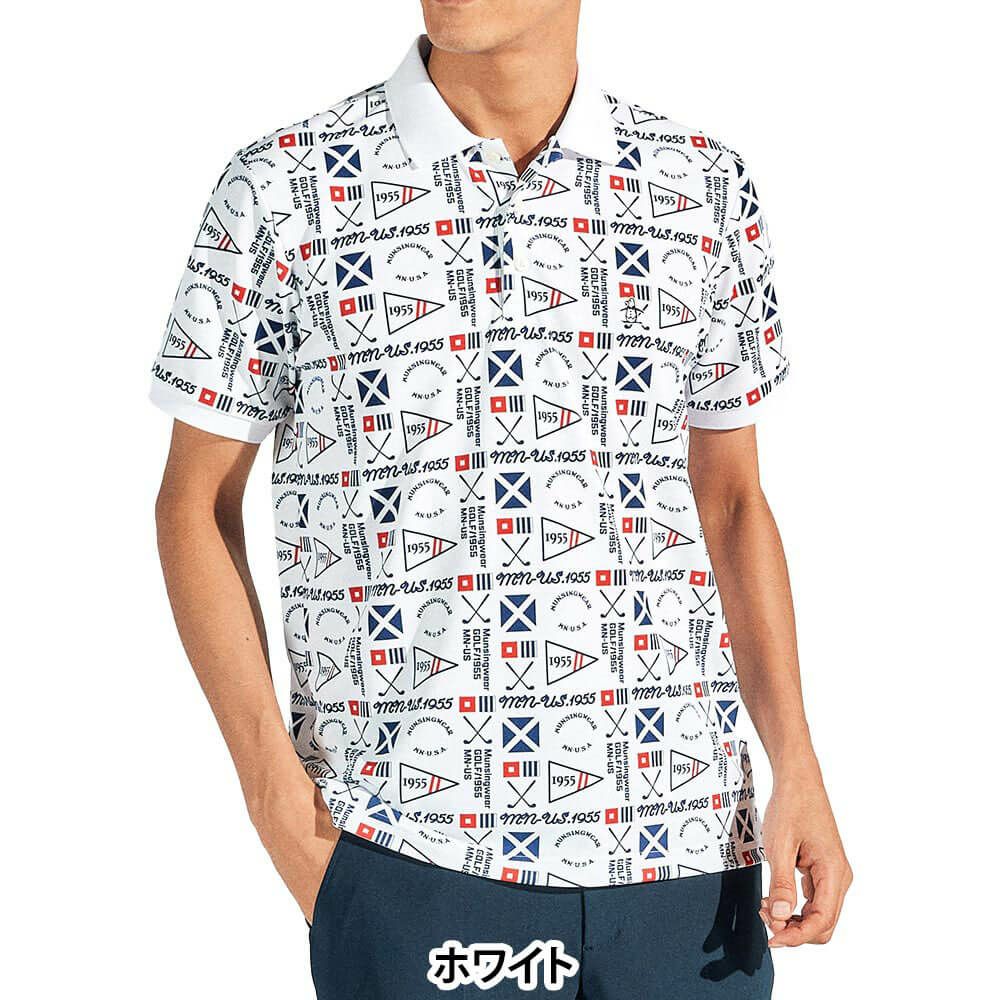 マンシングウェア Munsingwear　メンズ サンスクリーン グラフィック総柄プリント 半袖 ポロシャツ MG5SHS40M　2025年モデル 詳細4