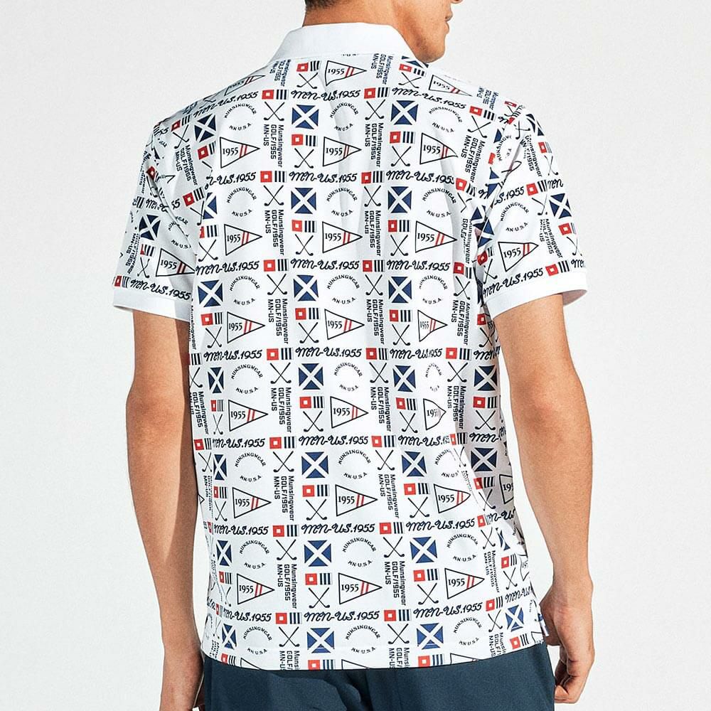 マンシングウェア Munsingwear　メンズ サンスクリーン グラフィック総柄プリント 半袖 ポロシャツ MG5SHS40M　2025年モデル 詳細5