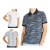 マンシングウェア Munsingwear　レディース サンスクリーン マルチロゴ総柄プリント 半袖 ポロシャツ MG5SHS84L　2025年モデル