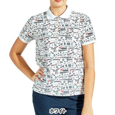 マンシングウェア Munsingwear　レディース サンスクリーン マルチロゴ総柄プリント 半袖 ポロシャツ MG5SHS84L　2025年モデル 詳細4