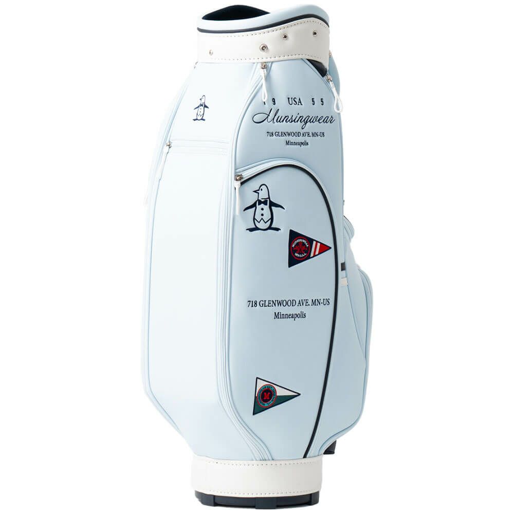 マンシングウェア Munsingwear　レディース フラッグ飛び柄 キャディバッグ MG5SCB02L BL ブルー　2025年モデル 詳細2
