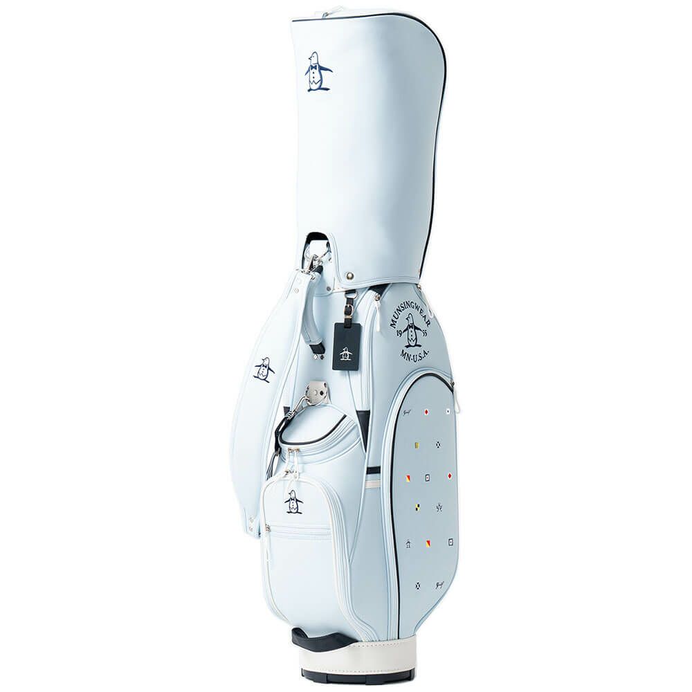 マンシングウェア Munsingwear　レディース フラッグ飛び柄 キャディバッグ MG5SCB02L BL ブルー　2025年モデル 詳細3