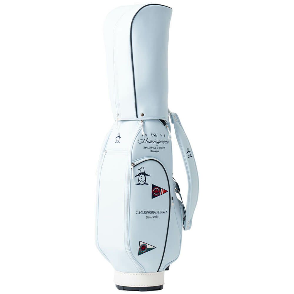 マンシングウェア Munsingwear　レディース フラッグ飛び柄 キャディバッグ MG5SCB02L BL ブルー　2025年モデル 詳細4