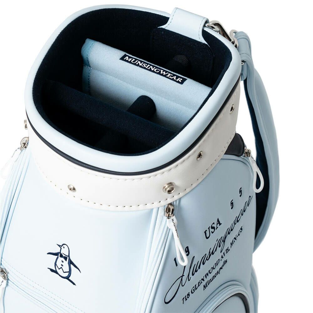 マンシングウェア Munsingwear　レディース フラッグ飛び柄 キャディバッグ MG5SCB02L BL ブルー　2025年モデル 詳細5