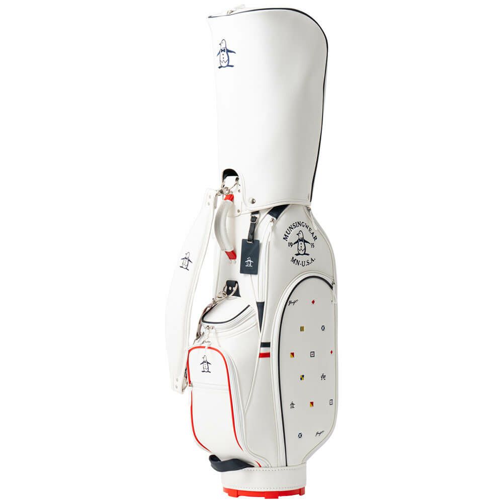 マンシングウェア Munsingwear　レディース フラッグ飛び柄 キャディバッグ MG5SCB02L WH ホワイト　2025年モデル 詳細3