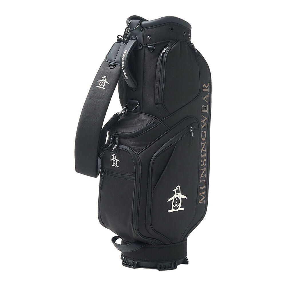 マンシングウェア Munsingwear　メンズ ファブリック キャディバッグ MG5SCB02M BK ブラック　2025年モデル 詳細1