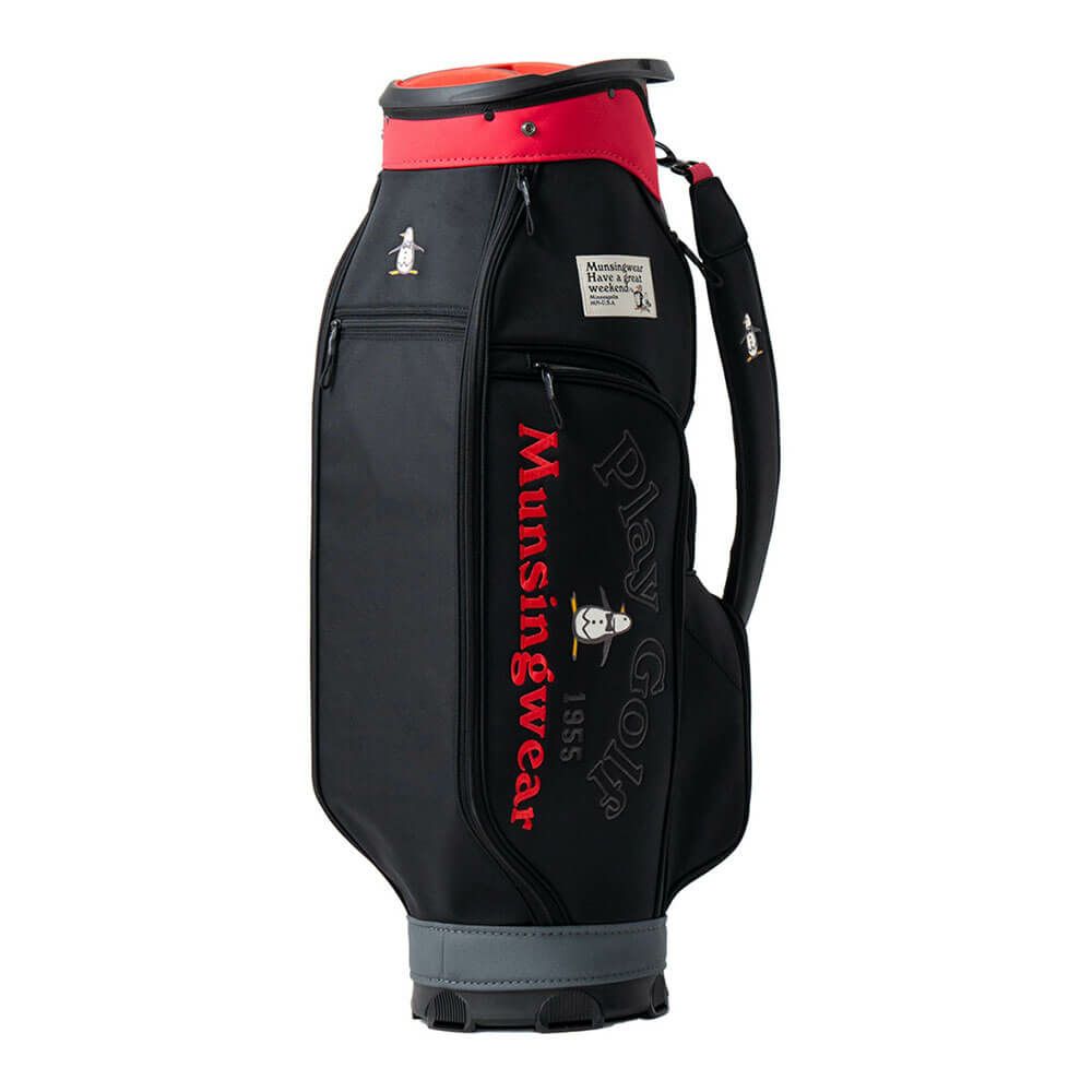 マンシングウェア Munsingwear　メンズ バイカラーリング キャディバッグ MG5SCB04M BK ブラック　2025年モデル 詳細1