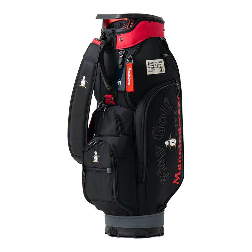 マンシングウェア Munsingwear　メンズ バイカラーリング キャディバッグ MG5SCB04M BK ブラック　2025年モデル 詳細2