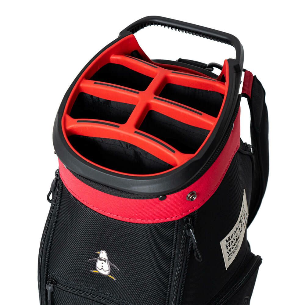 マンシングウェア Munsingwear　メンズ バイカラーリング キャディバッグ MG5SCB04M BK ブラック　2025年モデル 詳細5