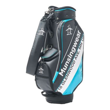 マンシングウェア Munsingwear　メンズ キャディバッグ MG5SCB05M BB ブラック×ブルー　2025年モデル 詳細1