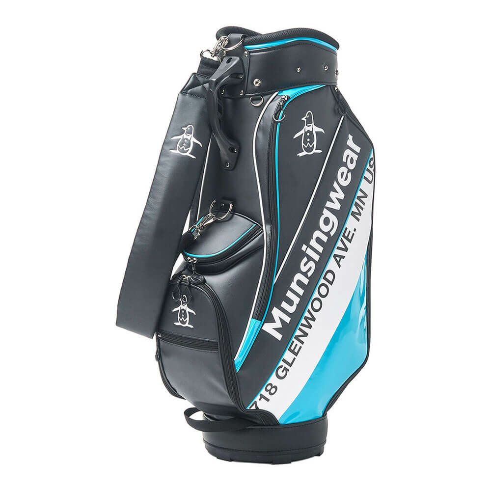 マンシングウェア Munsingwear　メンズ キャディバッグ MG5SCB05M BB ブラック×ブルー　2025年モデル 詳細1
