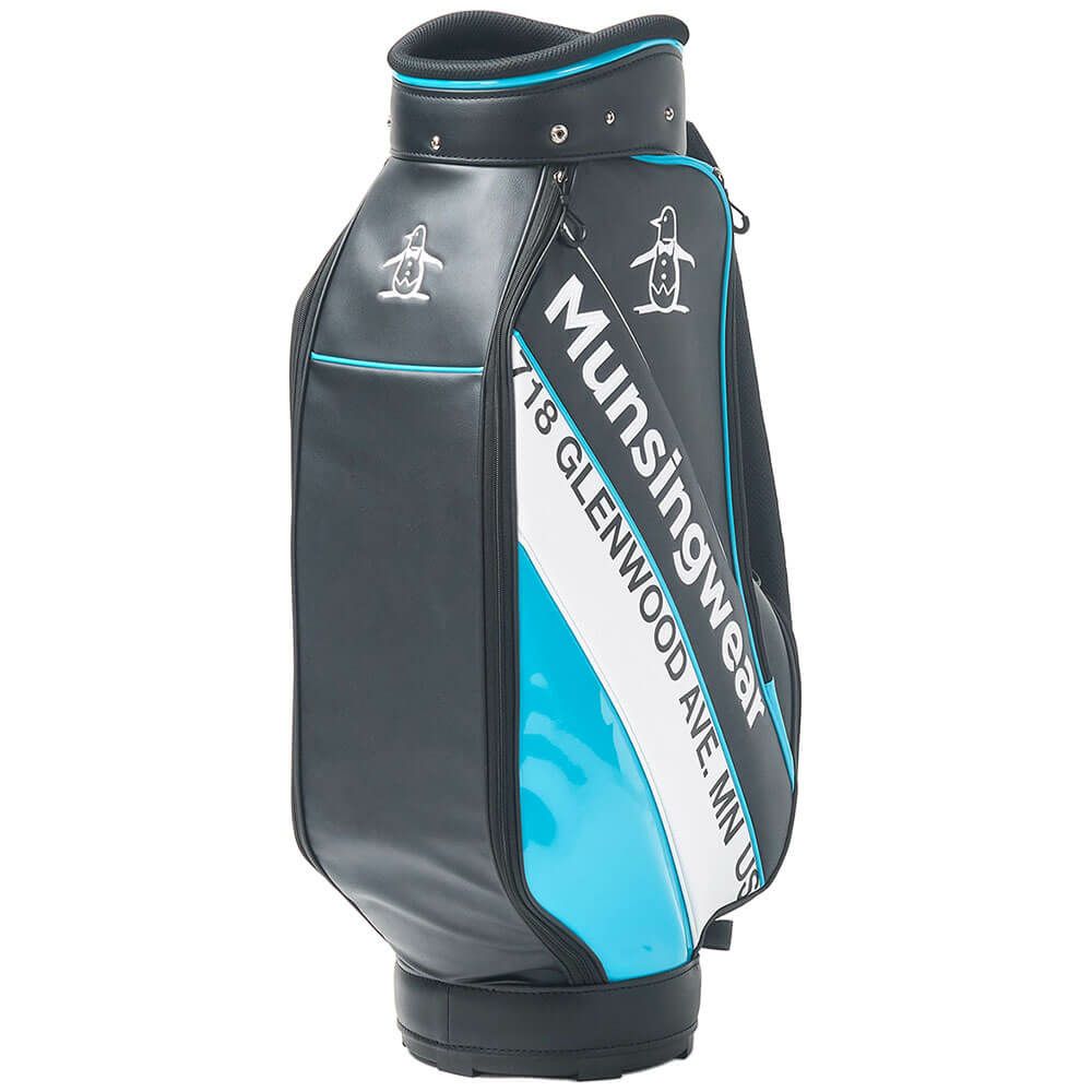 マンシングウェア Munsingwear　メンズ キャディバッグ MG5SCB05M BB ブラック×ブルー　2025年モデル 詳細2