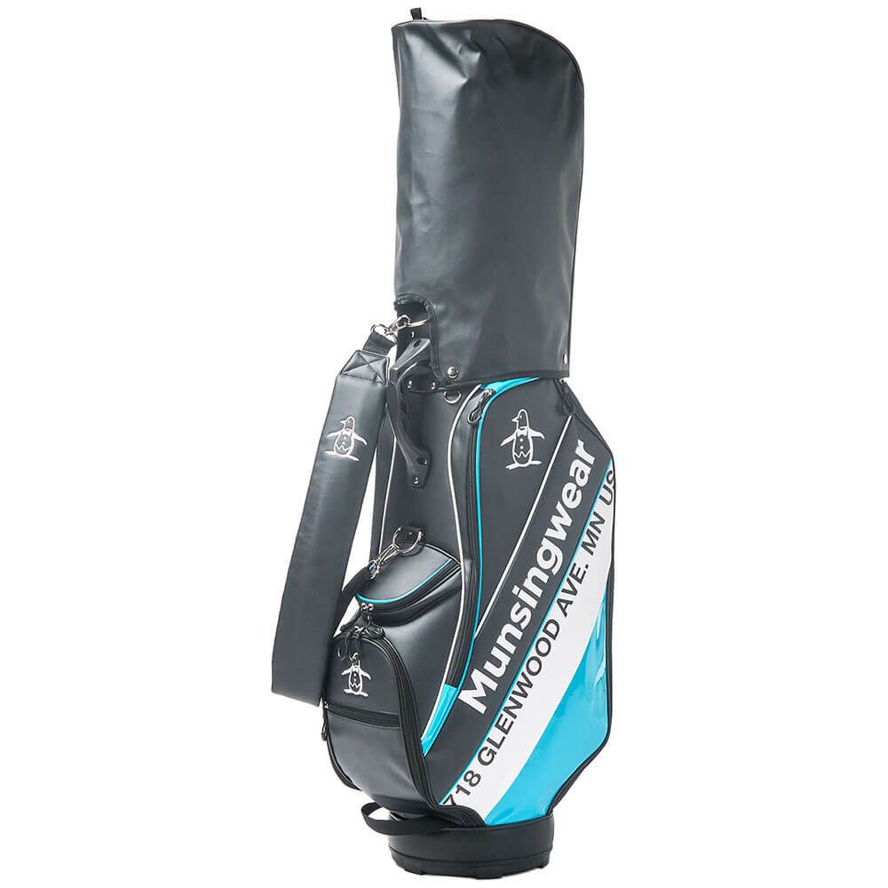 マンシングウェア Munsingwear　メンズ キャディバッグ MG5SCB05M BB ブラック×ブルー　2025年モデル 詳細3
