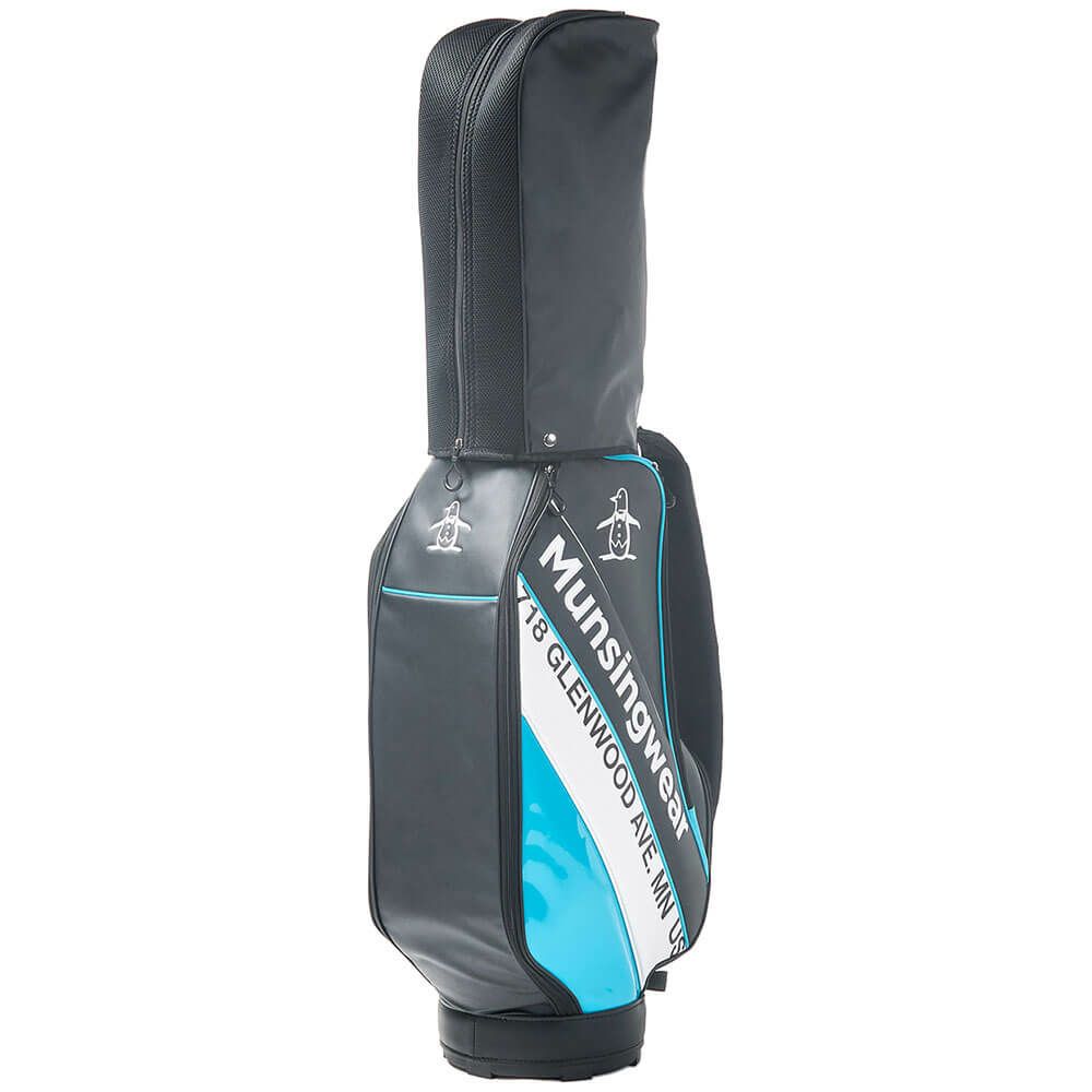 マンシングウェア Munsingwear　メンズ キャディバッグ MG5SCB05M BB ブラック×ブルー　2025年モデル 詳細4