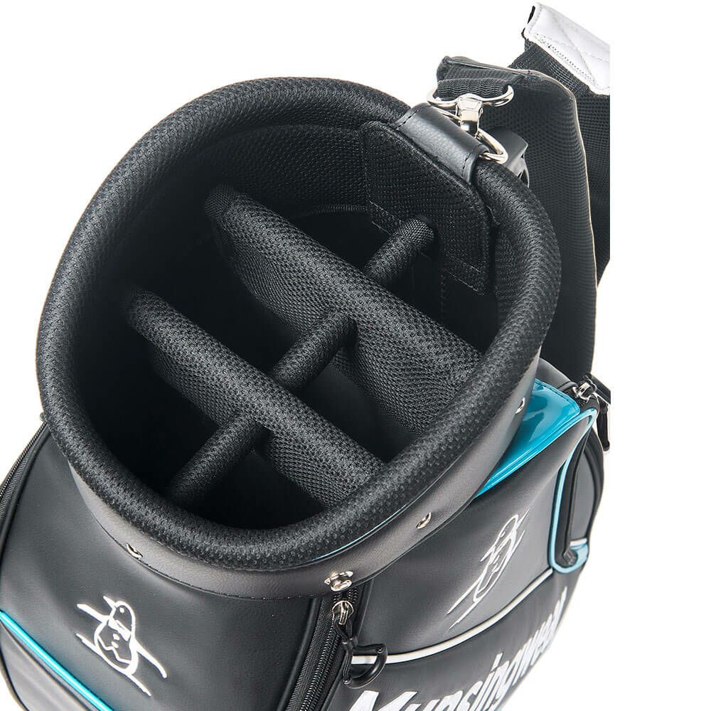 マンシングウェア Munsingwear　メンズ キャディバッグ MG5SCB05M BB ブラック×ブルー　2025年モデル 詳細5