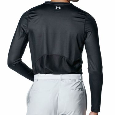 アンダーアーマー UNDER ARMOUR　メンズ UAアイソチル フィッティド 長袖 Vネック インナーシャツ 1384824 001 ブラック　2025年モデル 詳細3