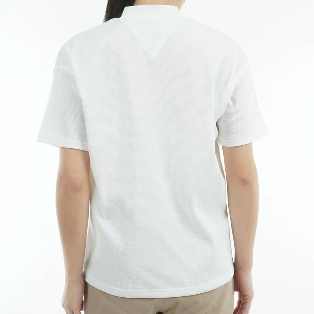 トミー ヒルフィガー ゴルフ　レディース マルチフラッグ リラックス 半袖 モックネックシャツ THLA501　2025年モデル 詳細3