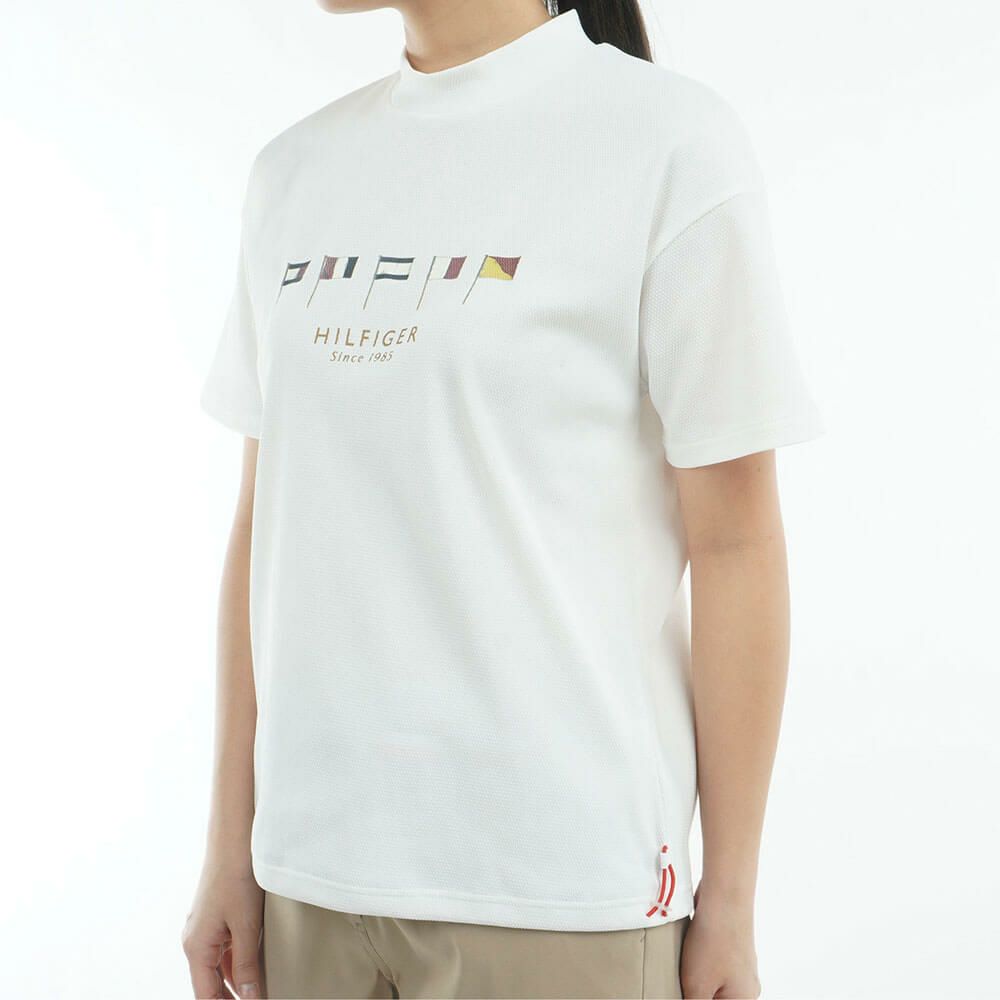 トミー ヒルフィガー ゴルフ　レディース マルチフラッグ リラックス 半袖 モックネックシャツ THLA501　2025年モデル 詳細4