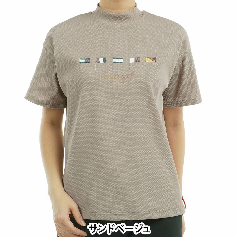 トミー ヒルフィガー ゴルフ　レディース マルチフラッグ リラックス 半袖 モックネックシャツ THLA501　2025年モデル 詳細5