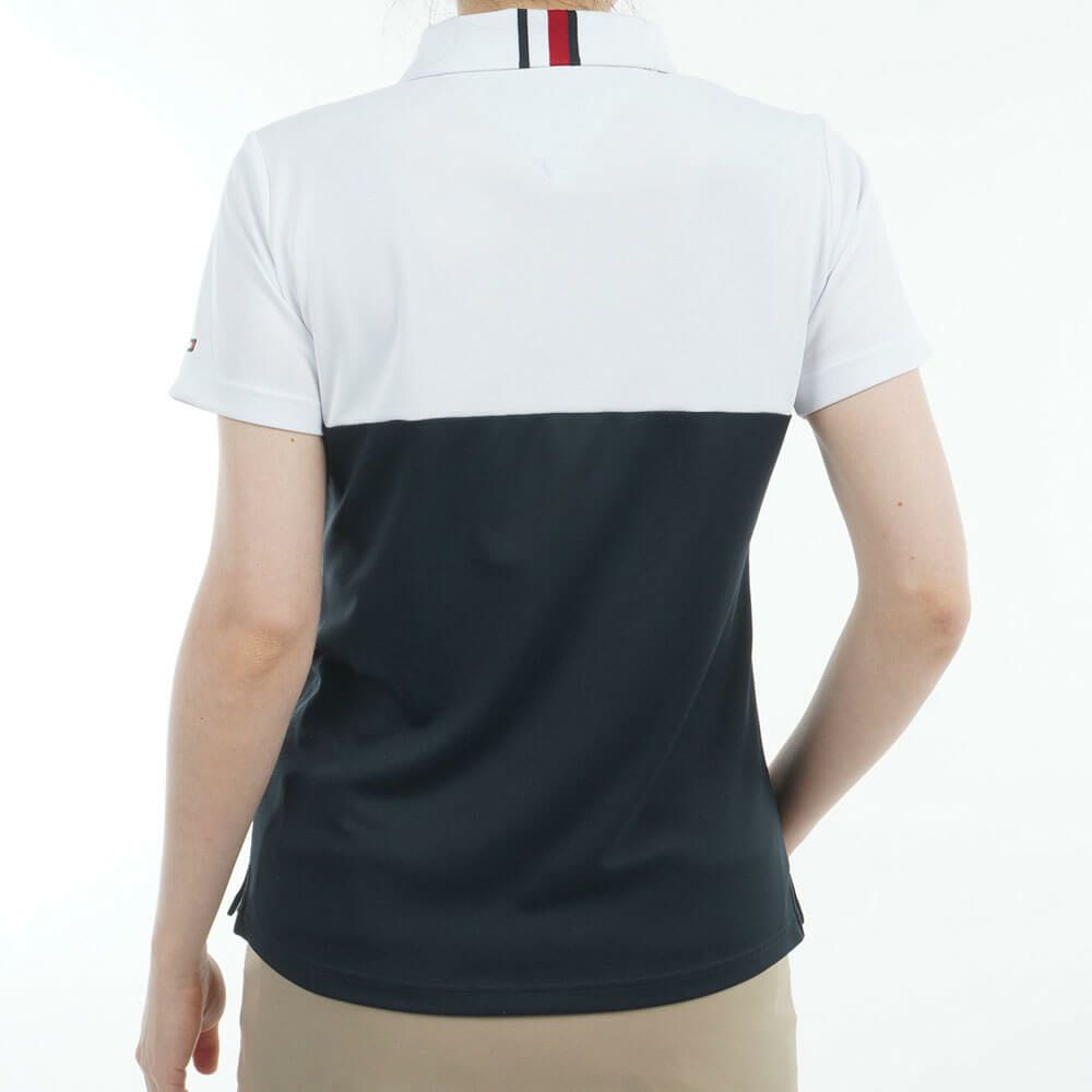 トミー ヒルフィガー ゴルフ　レディース コントラストカラー 半袖 ロゴ ポロシャツ THLA530　2025年モデル 詳細3