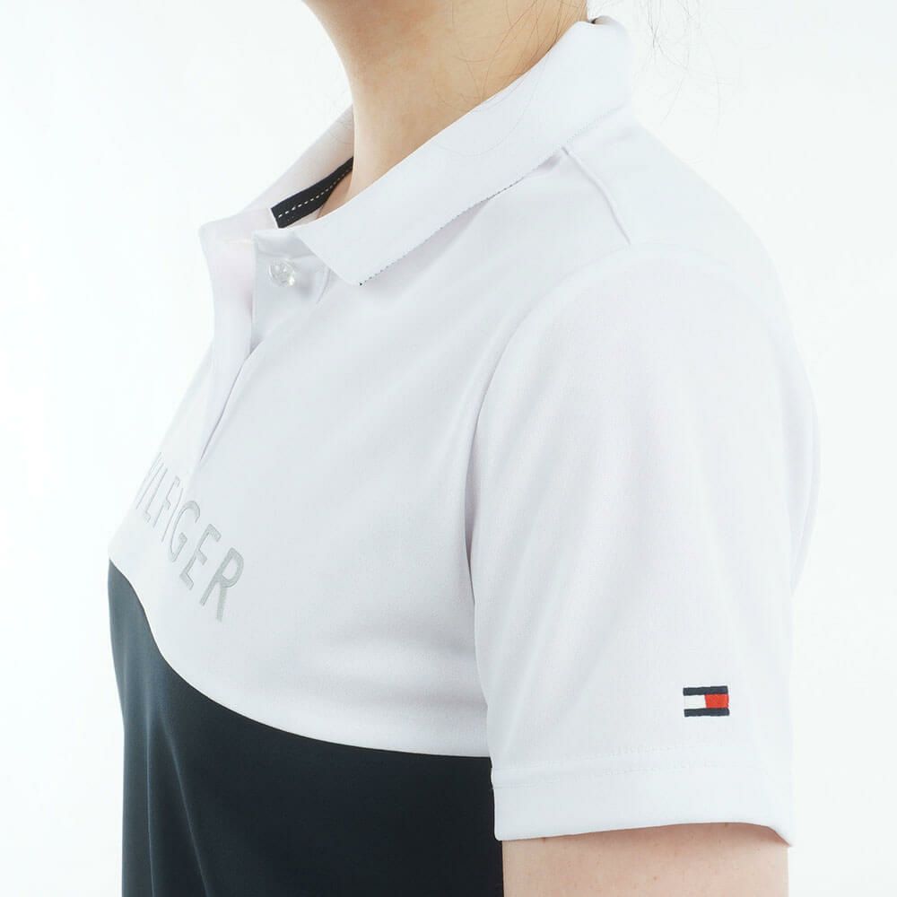トミー ヒルフィガー ゴルフ　レディース コントラストカラー 半袖 ロゴ ポロシャツ THLA530　2025年モデル 詳細5
