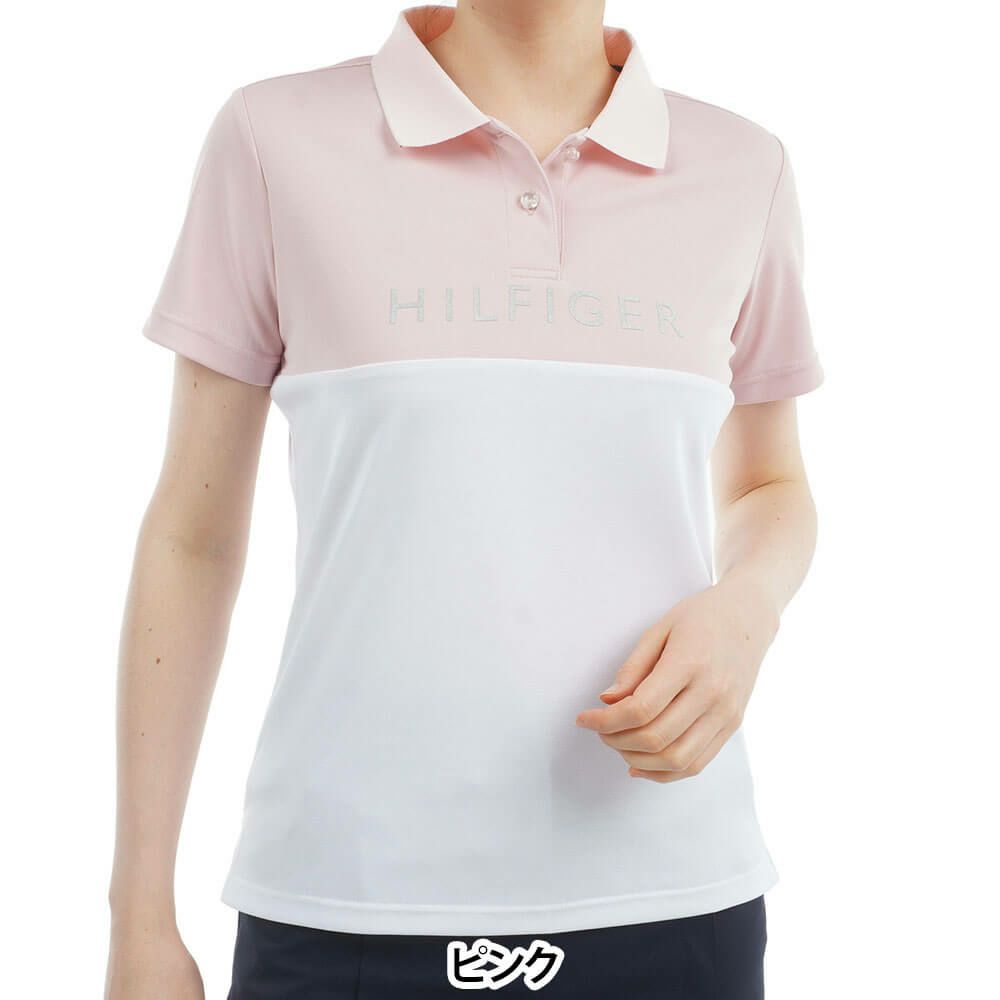 トミー ヒルフィガー ゴルフ　レディース コントラストカラー 半袖 ロゴ ポロシャツ THLA530　2025年モデル 詳細11