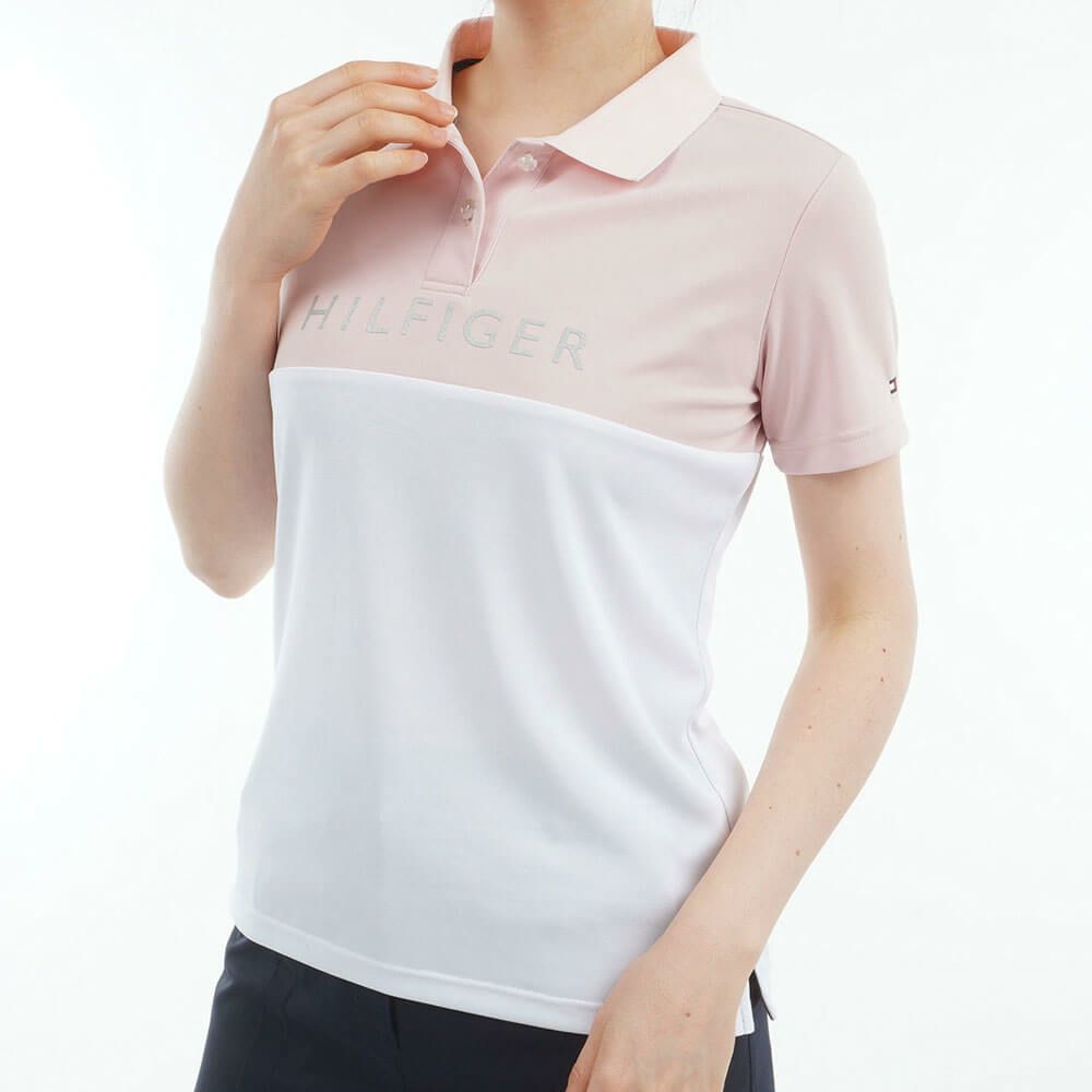 トミー ヒルフィガー ゴルフ　レディース コントラストカラー 半袖 ロゴ ポロシャツ THLA530　2025年モデル 詳細13