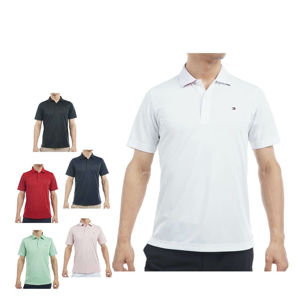 トミー ヒルフィガー ゴルフ　メンズ ベーシックフラッグ 半袖 ポロシャツ THMA493　2025年モデル